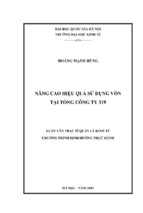 Nâng cao hiệu quả sử dụng vốn tại tổng công ty 319