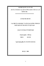 Vai trò của giáo dục đào tạo hướng tới phát triển kinh tế tri thức ở việt nam