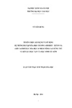 Tuyển chọn, xây dựng và sử dụng hệ thống bài tập hóa học chương andehit   xeton và axit cacboxylic hóa học 11 nhằm nâng cao hứng thú và kết quả học tập của học sinh yếu kém