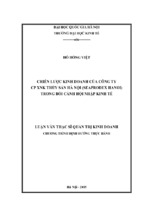 Chiến lược kinh doanh của công ty cp xnk thủy sản hà nội (seaprodex hanoi) trong bối cảnh hội nhập kinh tế