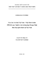 Giao lưu văn hóa việt nam   nhật bản từ năm 1990 đến nay nghiên cứu trường hợp manga nhật bản được phát hành tại việt nam
