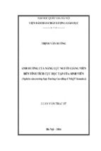 ảnh hưởng của năng lực người giảng viên đến tính tích cực học tập của sinh viên (nghiên cứu trường hợp trường cao đẳng cn&qt sonadezi)