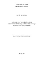 Tuyển chọn và sử dụng hệ thống bài tập chương este   lipit hóa học 12 để phát triển năng lực nhận thức và tư duy của học sinh
