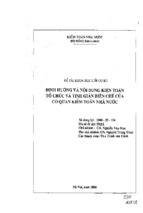 định hướng và nội dung kiện toàn tổ chức và tinh giảm biên chế của cơ quan kiểm toán nhà nước