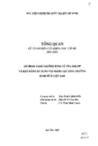 Mô hình tăng trưởng kinh tế của solow và khả năng áp dụng vào đánh giá tăng trưởng của kinh tế việt nam