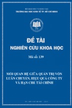 Mối quan hệ giữa quản trị vốn luân chuyển, hiệu quả công ty và hạn chế tài chính