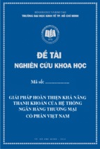 Giải pháp hoàn thiện khả năng thanh khoản của hệ thống ngân hàng thương mại cổ phần việt nam