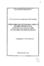 Chương trình tổng thể công nghệ thông tin ứng dụng trong đào tạo và nghiên cứu khoa học hành chính   học viện hành chính quốc gia năm 2001   2010