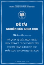 Mối quan hệ giữa phạm vi bảo hiểm tiền gửi, cơ cấu sở hữu đến sự chấp nhận rủi ro của các ngân hàng