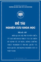 Mối quan hệ phi tuyến giữa tỷ giá hối đoái thực và các yếu tố kinh tế cơ bản   bằng chứng ở trung quốc, hàn quốc và việt nam