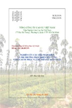 Nghiên cứu các giải pháp khoa học công nghệ về thị trường phát triển bền vững vùng cao su phục vụ chế biến và xuất khẩu