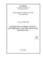 Giải pháp nâng cao hiệu quả đầu tư phát triển kết cấu hạ tầng thương mại (hệ thống chợ)