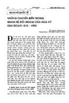 Những chuyển biến trong quan hệ đối ngoại của hoa kỳ giai đoạn 1870 1900