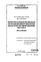 Giải pháp nâng cao năng lực hoạt động của các hiệp hội ngành hàng nhằm đẩy mạnh xuất khẩu hàng hóa của việt nam trong bối cảnh hội nhập