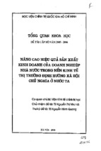 Nâng cao hiệu quả sản xuất kinh doanh của doanh nghiệp nhà nước trong nền kinh tế thị trường định hướng xã hội chủ nghĩa ở nước ta (1)