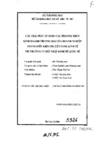 Các giải pháp áp dụng các phương thức kinh doanh thương mại của doanh nghiệp trong điều kiện chuyển sang kinh tế thị trường và hội nhập kinh tế quốc tế