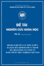 Mqh giữa cấu trúc sở hữu, đa dạng hóa kinh doanh và thành quả hoạt động của công ty   bằng chứng thực nghiệm việt nam (1)