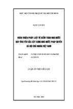 (luận án tiến sĩ) hoàn thiện pháp luật về kiểm toán nhà nước đáp ứng yêu cầu xây dựng nhà nước pháp quyền xã hội chủ nghĩa việt nam