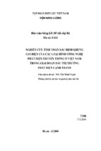 Nghiên cứu tính toán xác định khung giá điện của công nghệ phát điện truyền thống ở việt nam trong giai đoạn đầu thị trường phát điện cạnh tranh