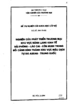 Nghiên cứu phát triển thương mại khu vực hành lang kinh tế hải phòng   lào cai   côn minh bối cảnh hình thành khu vực mậu dịch tự do asean   trung quốc