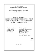 Nghiên cứu kinh nghiệm quốc tế về dịch vụ hậu cần và những bài học rút ra cho việt nam