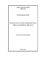 Tội truyền bá văn hóa phẩm đồi trụy theo luật hình sự việt nam luận văn ths luật