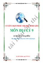 Tuyển chọn 50 đề thi học sinh giỏi môn địa lý lớp 9 có đáp án và thang điểm (lỗi hiển thị 2 trang đầu, click xem thêm để thấy nội dung)