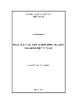 Pháp luật việt nam về hợp đồng mua bán doanh nghiệp tƣ nhân luận văn ths luật