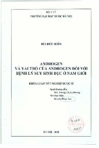 Khóa luận tốt nghiệp dược sĩ androgen và vai trò của androgen đối với bệnh lý suy sinh dục ở nam giới