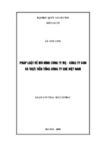 Pháp luật về mô hình công ty mẹ   công ty con và thực tiễn tổng công ty chè việt nam luận văn ths luật