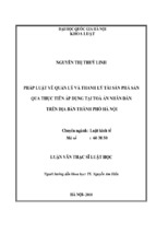 Pháp luật về quản lý và thanh lý tài sản phá sản qua thực tiễn áp dụng tại toà án nhân dân trên địa bàn thành phố hà nội luận văn ths luật