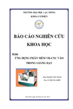 ứng dụng phần mềm vr cnc vào trong giảng dạy