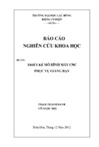 Thiết kế mô hình máy cnc phục vụ giảng dạy