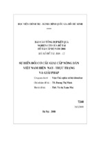 Sự biến đổi cơ cấu của giai cấp nông dân việt nam hiện nay. thực trạng và giải pháp