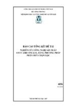 Nghiên cứu công nghệ sản xuất oxyt zirconi zro2 bằng phương pháp phân huỷ chọn lọc