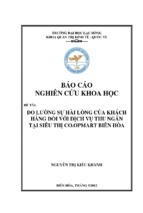 đo lường sự hài lòng của khách hàng đối với dịch vụ thu ngân tại siêu thị co.opmart biên hòa