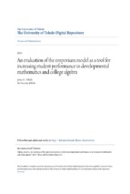 An evaluation of the emporium model as a tool for increasing student performance in developmental mathematics and college algebra