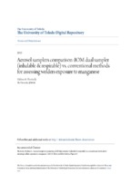 Aerosol samplers comparison iom dual sampler (inhalable & respirable) vs. conventional methods for assessing welders exposure to manganese