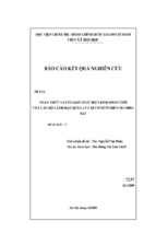 Nhận thức và chỉ đạo thực hiện bình đẳng giới của cán bộ lãnh đạo quản lý cấp cơ sở miền núi phía bắc