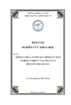 áp dụng fmea cải tiến quy trình sản xuất vỏ bóng compact tại công ty cổ phần bóng đèn điện quang