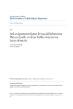 Risk and protective factors for suicidal behaviors in mexican youth evidence for the interpersonal theory of suicide