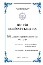 Hình ảnh động vật trong thành ngữ nhật   việt