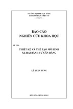 Thiết kế và chế tạo mô hình xe hai bánh tự cân bằng