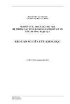 Nghiên cứu thiết kế chế tạo hệ thống xác định khoảng cách giữa ô tô với chướng ngại vật