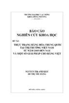 Thực trạng hàng hóa trung quốc tại thị trường việt nam từ năm 2005 đến nay và một số giải pháp cho hàng việt