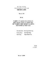 Nghiên cứu khảo sát đánh giá hiện trạng năng lực kiểm tra thử nghiệm thiết bị điện gia dụng điển hình tại việt nam