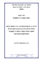 Phát triển các sản phẩm dịch vụ ngân hàng hiện đại tại ngân hàng nông nghiệp và phát triển nông thôn chi nhánh biên hòa