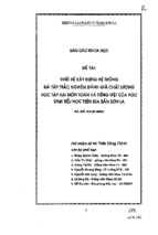 Thiết kế xây dựng hệ thống bài tập trắc nghiệm đánh giá chất lượng học tập hai môn toán và tiếng việt của học sinh tiểu học trên địa bàn sơn la
