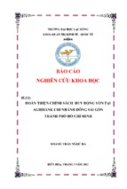 Hoàn thiện chính sách huy động vốn tại agribank chi nhánh đông sài gòn thành phố hồ chí minh