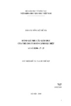 đánh giá nhu cầu giáo dục của trẻ em có hoàn cảnh đặc biệt